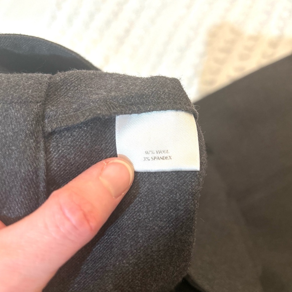 Eileen Fisher women’s Wool Wide leg Charcoal Trousers Sz 12 EUC! - Picture 8 of 10